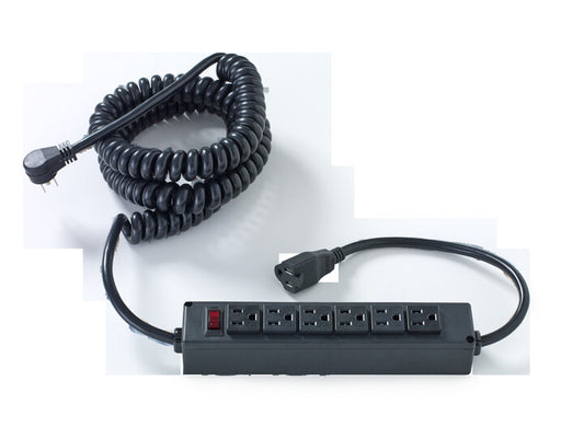 Power bar with 10' Spiral Cord