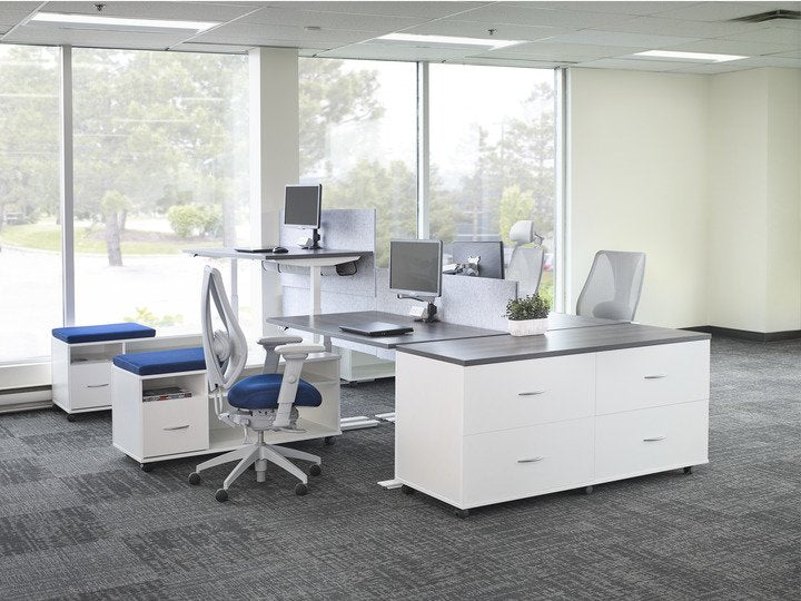 tCentric Hybrid Synchro Glide - Grey Frame & Upholstered Seat