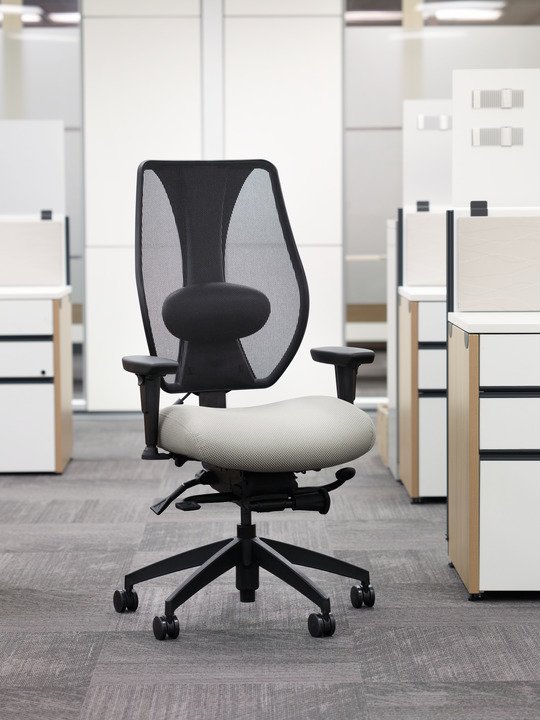 tCentric Hybrid Synchro Glide - Black Frame & Upholstered Seat