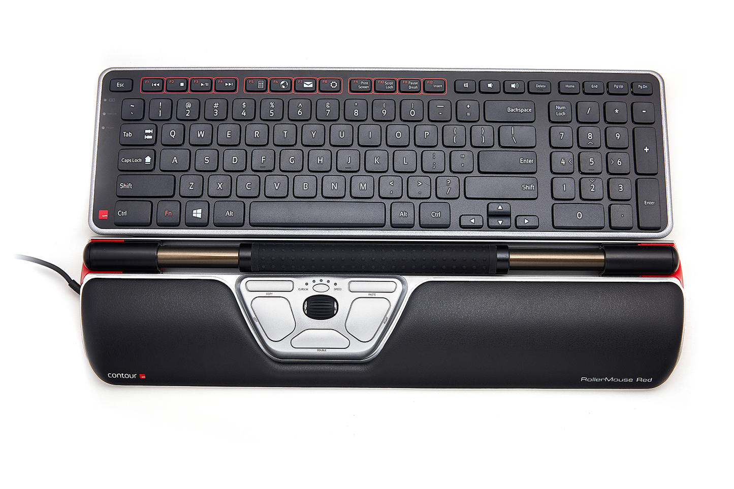 Ultimate Workstation Wireless RollerMouse Red Bundle | RollerMouse Red + Balance Keyboard