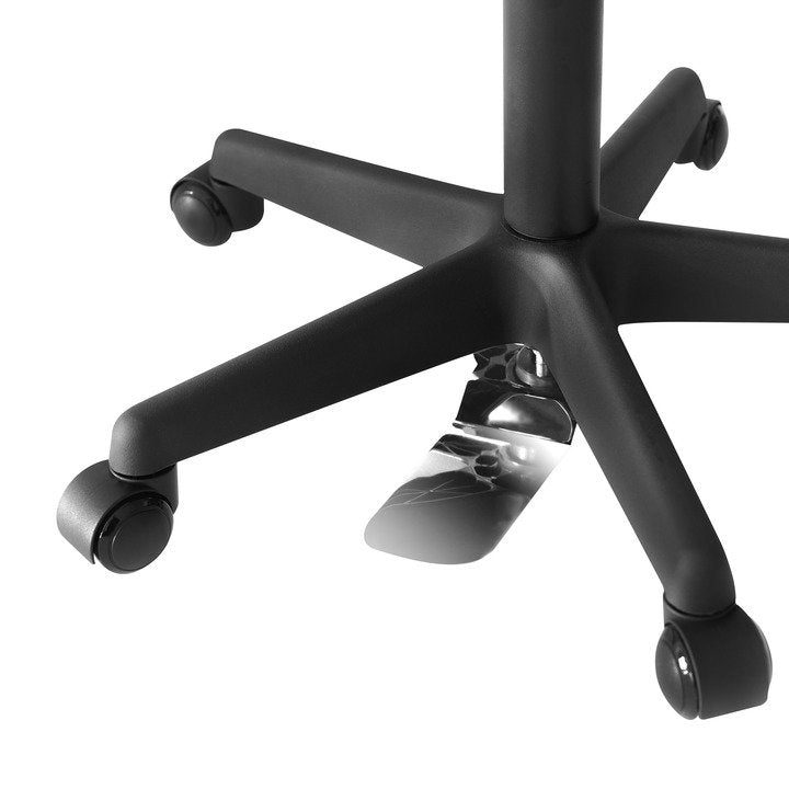 Hands Free Medical Stool - Vinyl Covered Foam Seat & Black Base