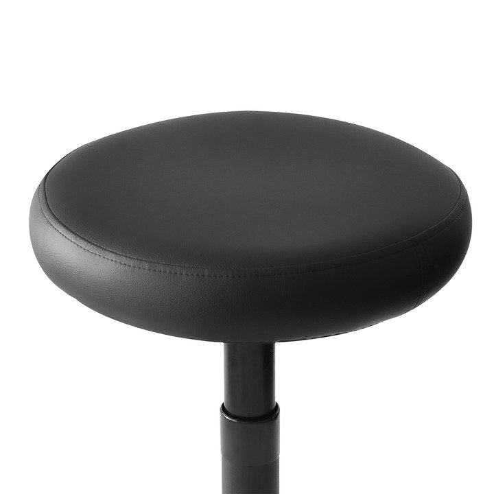 Hands Free Medical Stool - Vinyl Covered Foam Seat & Black Base