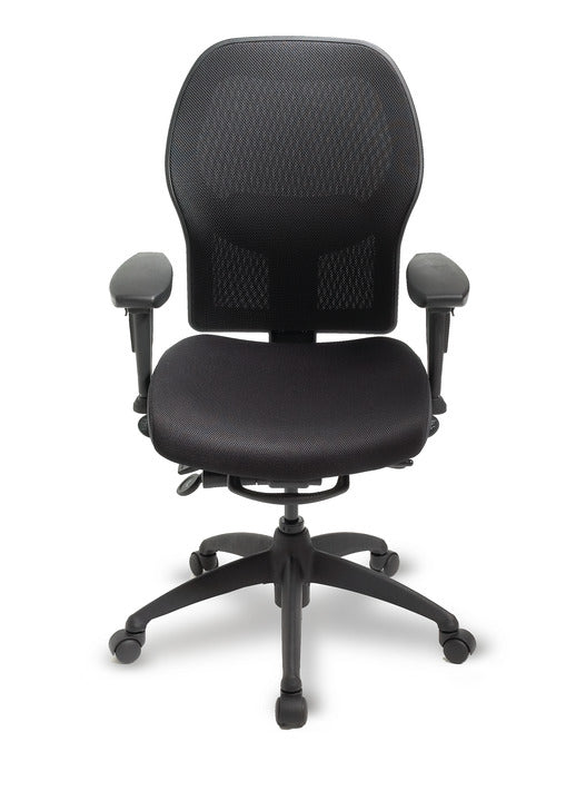ecoCentric™ Mesh Multi Tilt w/ 3" Height & Width Adjustable Arms - Black [ergonomics] - fitzBODY.com