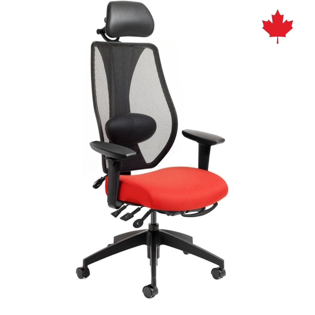 tCentric Hybrid Multi Tilt - Black Frame & Upholstered Seat