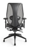 tCentric Hybrid Ergonomic Office Chair - Black Frame w/ Upholstered Seat [ergonomics] - fitzBODY.com