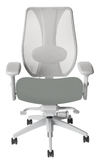 tCentric Hybrid Ergonomic Office Chair - Grey Frame w/ Upholstered Seat [ergonomics] - fitzBODY.com